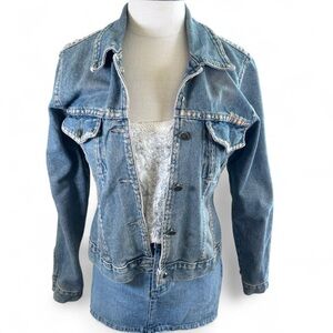 Y2K Stylish Blue Denim Jacket for Women from Brazil - Size S